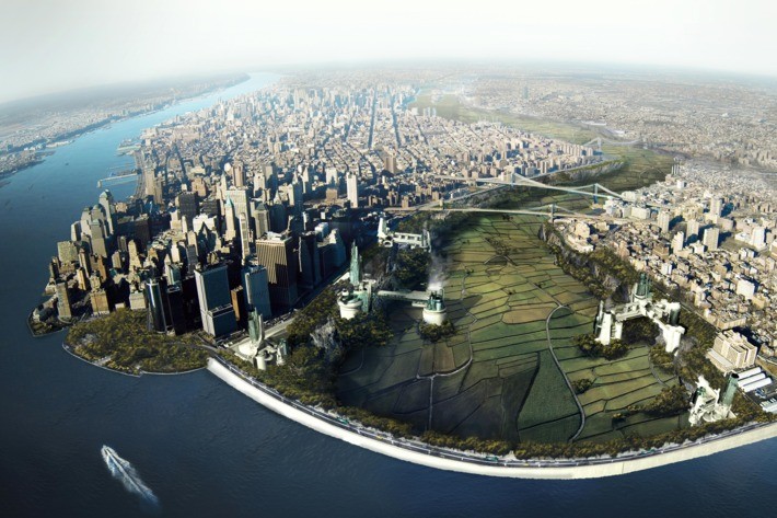 Arquitetos renomados apresentam suas ideias para salvar Nova Iorque das mudanças climáticas, Cortesia de  Mark Foster Gage Associates